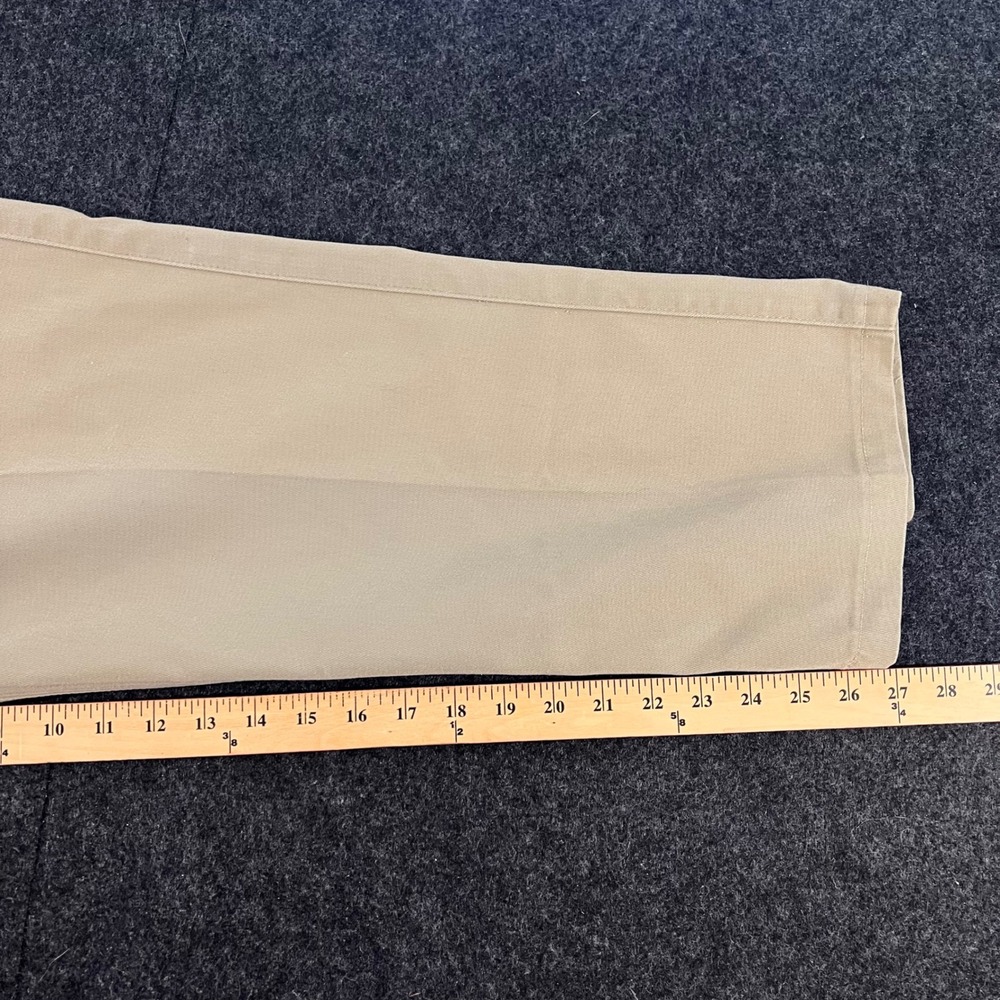 Carhartt B290 Twill Work Pants Mens 36x27 Khaki Tan Workwear Hemmed - Picture 6 of 7